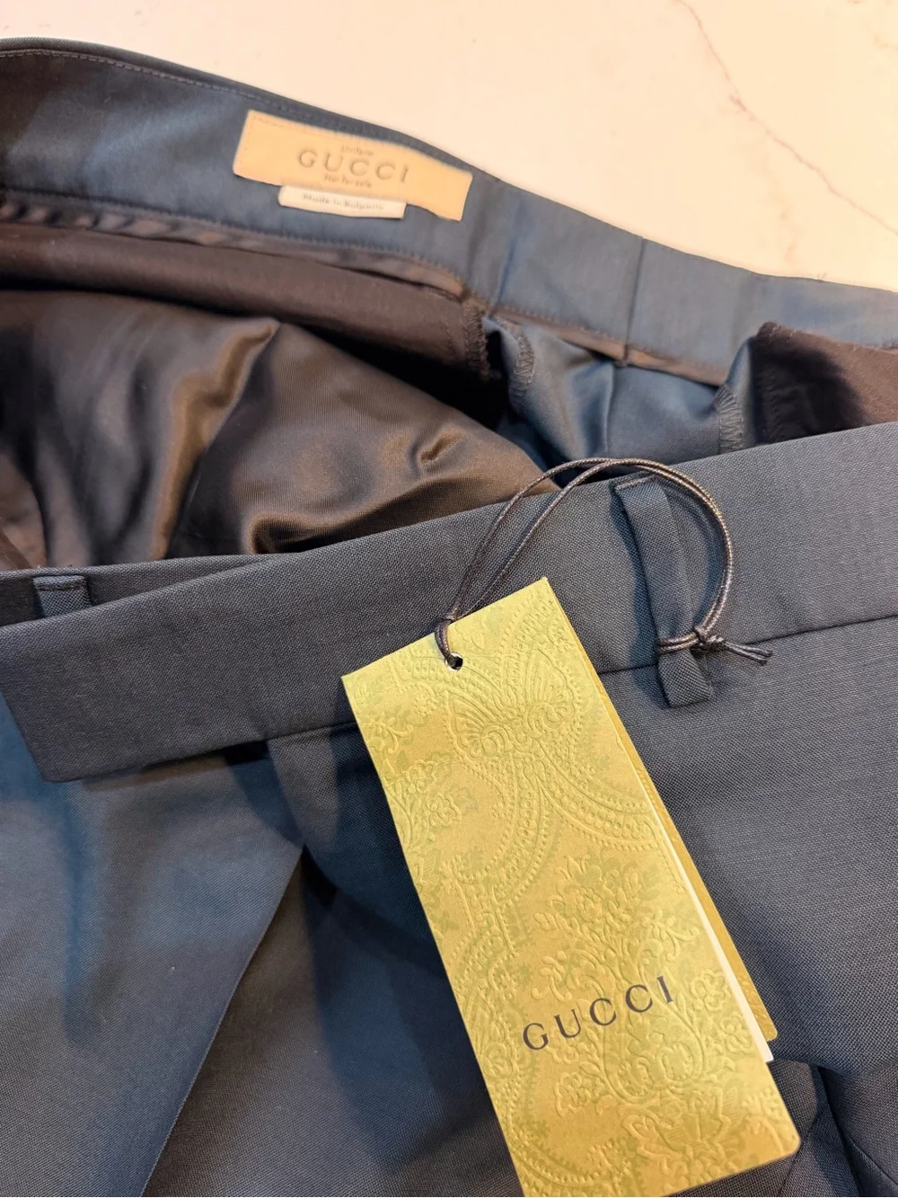 Men’s Gucci Dark Green/Blue Slacks (sz 54 euro= 36us)